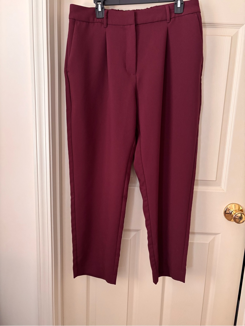 Old Navy Maroon Taylor Straight Trouser
